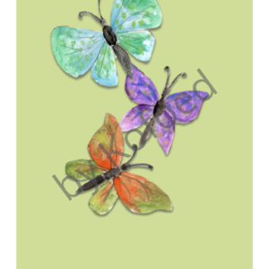 Sommerfugle poster grøn