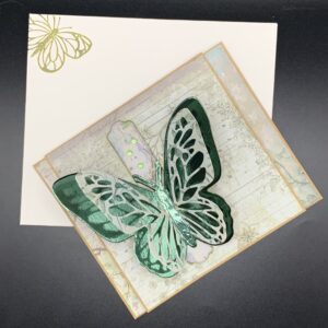 Sommerfuglekort mors dag grøn