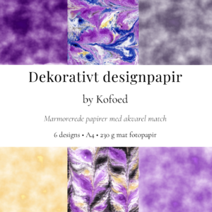 Designpapir - Marmoreret