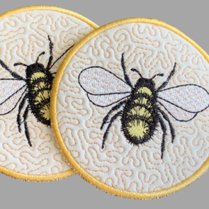 Broderet coaster - 2 stk